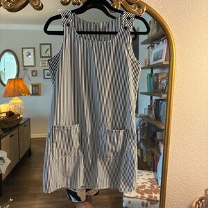 Striped Sleeveless Dress with Pockets